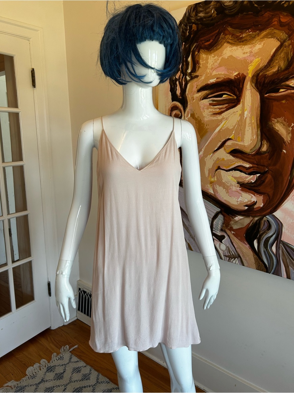 Wilfred Soft Blush Pink mini dress